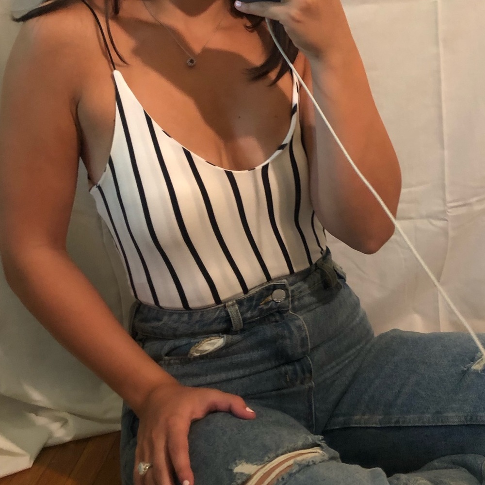 Black and white bodysuit